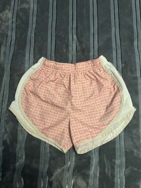 Nike Pink and Cream Women's Athletic Shorts